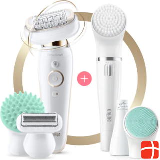 Braun Epilator Silk-epil 9 Flex SES9300 Operating time (max) 50 min, Number of power levels 2, Wet & Dry