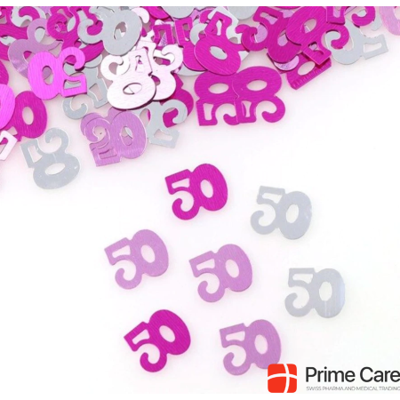  Confetti age '50' - Pink series (100 pcs)