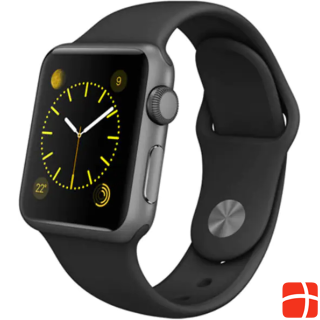 Fongex Apple Watch 42/44/45 mm -  Silikon Ersatzarmband schwarz
