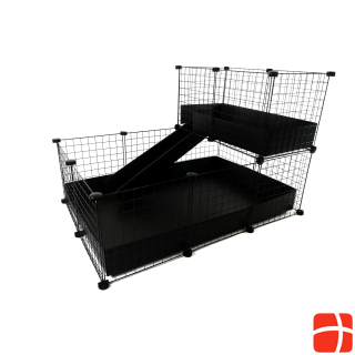 C&C Modular cage 3x2 + Loft 2x1 + black Ramp
