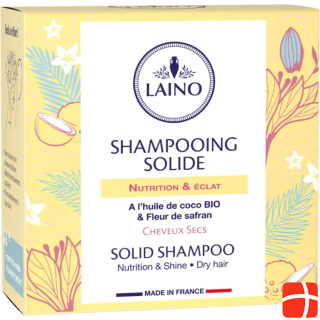 Laino shampoing solide nutrition & éclat cheveux secs huile de coco & fleur de safran fest