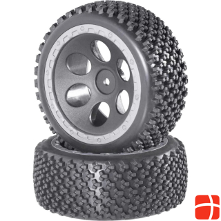 Reely 1:10 Buggy Complete Wheels Rally Hole Design Grey 4 pcs.