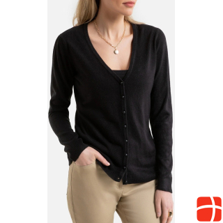 Anne Weyburn Cardigan with V-neck and cashmere touch