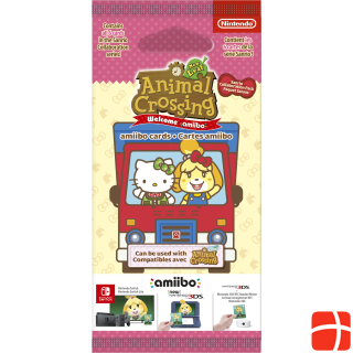 Nintendo amiibo cards 6 pcs. Animal Crossing New Leaf + Sanrio
