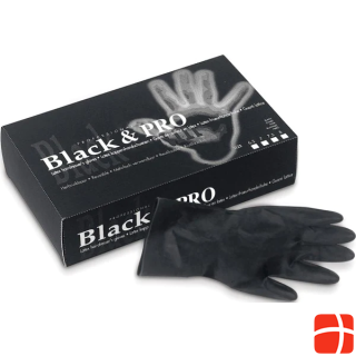 Comair Latex gloves black 6.5 small 20 pieces Black&Pro
