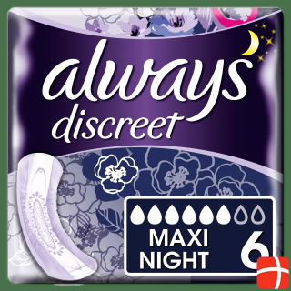 Always Discreet Incontinence Pads Plus Maxi Night