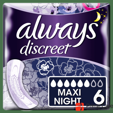 Always Discreet Incontinence Pads Plus Maxi Night