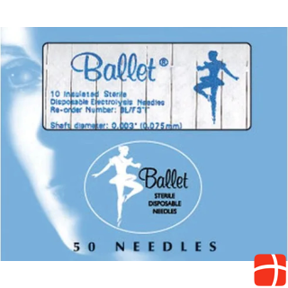 Ballet Epilationsnadeln K4 isoliert 50 Stk.