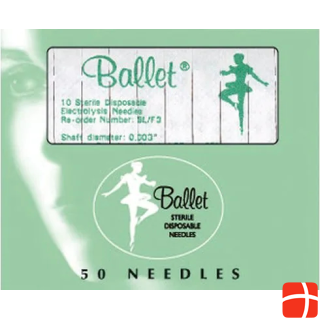 Ballet Epilationsnadeln F3 unisoliert 50 Stk.