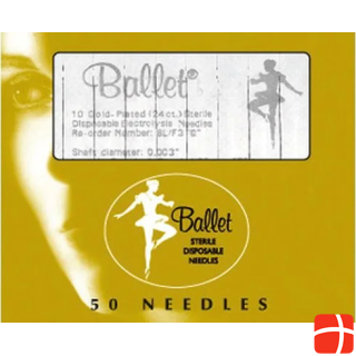 Ballet Epilation needles F2 gold 50 pcs.