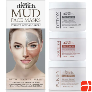 body drench MUD FACIAL MASK Instant Skin Booster 3 in 1