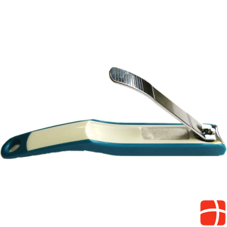 Herba Toenail clipper with file, nickel-plated, blue