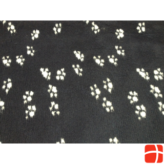 Dry Bed Dog blanket, black with white small paws