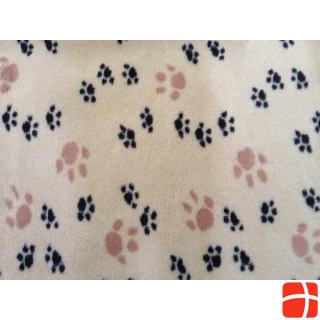 Dry Bed Dog blanket, beige with dark brown kl. paws and light brown gr. paws