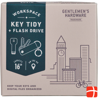 Gentlemen's Hardware Key Tidy with USB Flash Drive