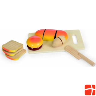 Egmont Wooden bread set with velcro for cutting