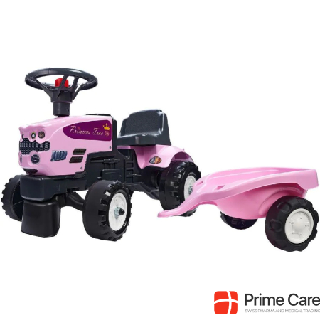 Falk Baby Tractor With Trailer Pink 1/3