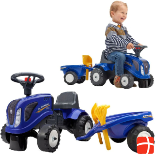 Falk Baby New Holland Ride-On Tractor Set Blue