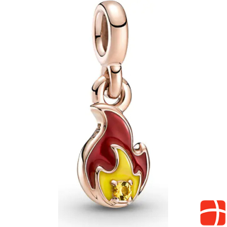 Pandora Me 14k Rose Gold Burning Flame Mini Charm
