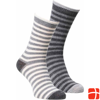 Fellhof Alpaca socks striped 2 pack multicolor