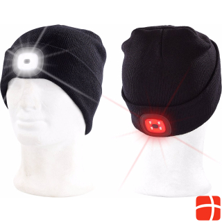 Lunartec Black knitted hat with LEDs