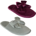 Generic Velour Slippers With Big Bow