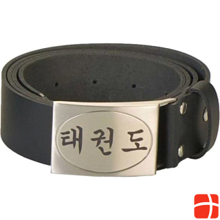 Ju-Sports Belt genuine leather with engraved Kanji Taekwondo