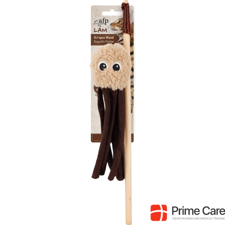 All for Paws AFP Lambswool cat toy - Fishing rod with octopus
