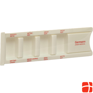Germann Daily medication disp white/red labeling