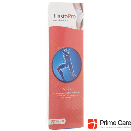 Bilasto Uno Pro Patella Knee Support L grey with silicone pad 1 spiral spring lateral