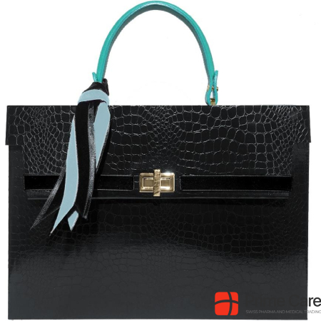 Francis Francis Bags GRACEY black in 2 versions with turquoise handle