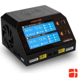 Modster Charger AC/DC Smart Duo Charger 600W 16A 2x6S Lipo with integrated power supply unit