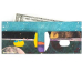Бумажник Paperwallet Slim Wallet Lunar Path Rfid
