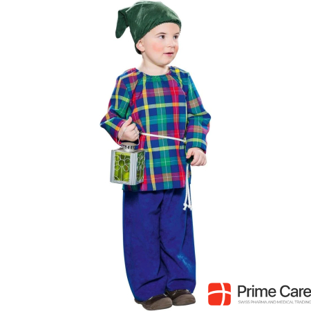 Festartikel Müller Dwarf children costume: top, pants, pointed hat, cord