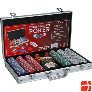 ASS Altenburg Pokerkoffer Texas Holdem in Alu-Koffer, 2 Decks Poker Karten, 330 Casino-Chips