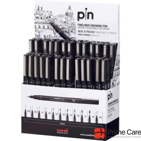 Uni-ball Fineliner Pin PIN-200/S black 72 pieces
