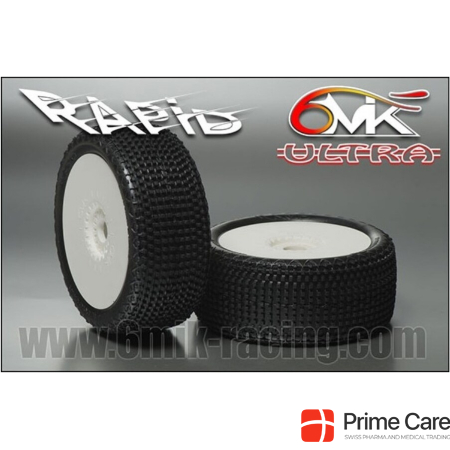 6MIK RAPID Tyres in 15/25 compound glued on rims (Pair)