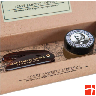 Captain Fawcett Capt. Fawcett Care - Lavender Moustache Wax & Folding Pocket Moustache Comb Kit