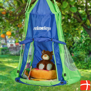 Relaxdays Tent for Swing Nest Blue/Green