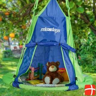 Relaxdays Tent for Swing Nest Blue/Green