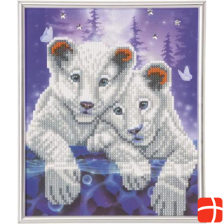 Craft Buddy Tiger Cubs, 21x25cm Picture Frame Crystal Art
