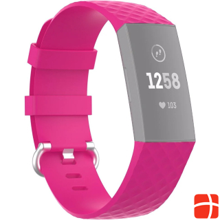 Cover-Discount Fitbit Charge - silicone sports bracelet checkered pink