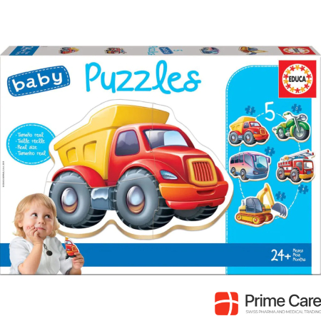 Educa Baby Puzzles Vehicles 2x2/2x3/4 Teile