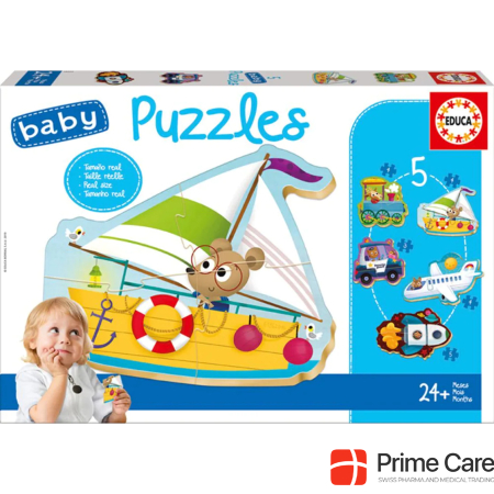 Educa Baby Puzzles 2 Vehicles 2x2/2x3/4 Teile