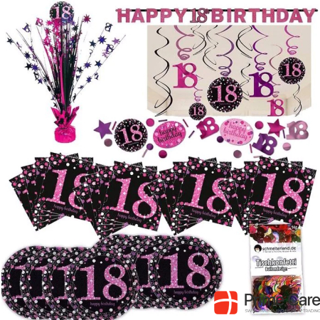 Unf Ug Pink Glitter: 18th birthday box for 8 guests