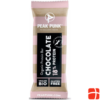 Peak Punk Protein Bar Chocolate 18% Protein Organic