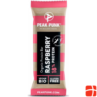 Peak Punk Protein Bar Raspberry 18% Protein Organic