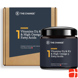 BE THE CHANGE Vitamins D3 & K2 & High Omega 3 Jar with 150 Capsules