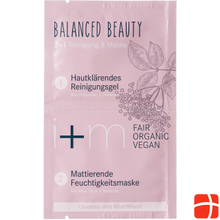 i+m Naturkosmetik Balanced Beauty 2 in 1 Cleansing & Mask - Combination, Sensitive Skin