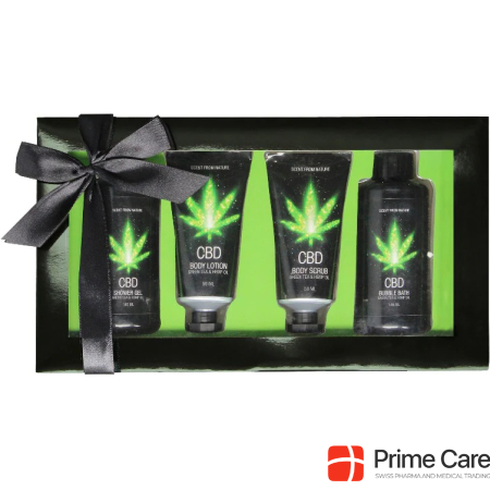 Doc Johnson Pharmquests CBD Bath and Shower - Luxe Gift set - Green Tea Hemp Oil